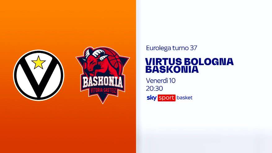 Eurolega, 37^turno: Virtus Bologna-Baskonia su Sky