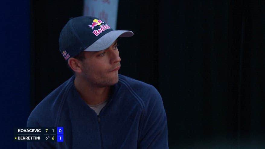 Cobolli e Shelton in tribuna per il match di Berrettini