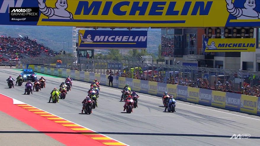 Gp Aragon, la partenza della MotoGP