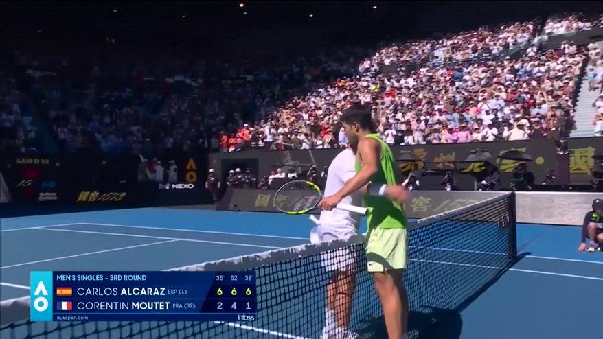 Alcaraz-Moutet: i migliori colpi agli Australian Open