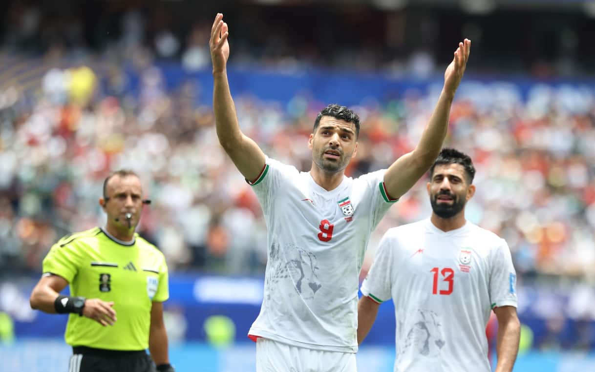 Taremi durante la partita contro il Belgio