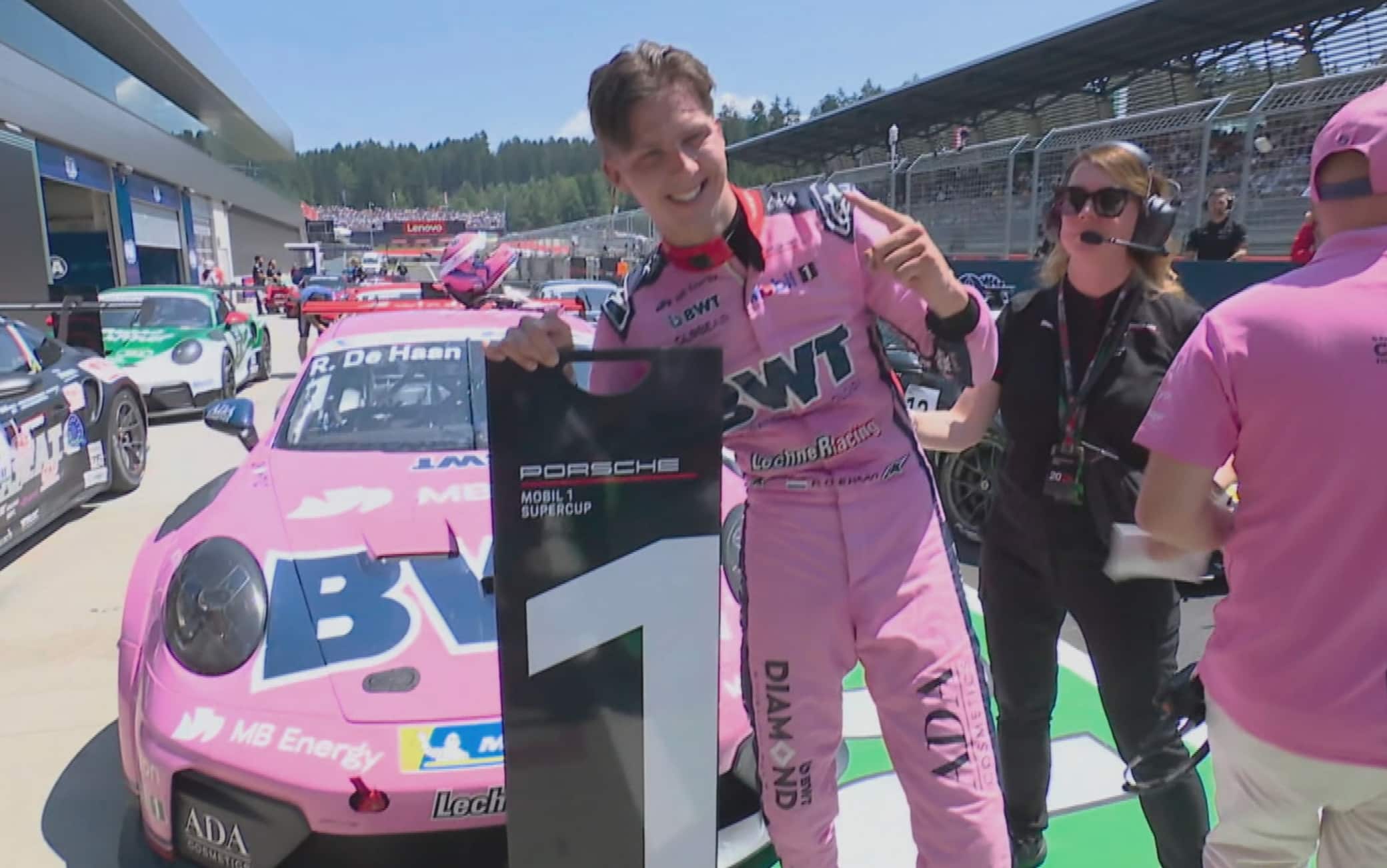 Porsche Supercup, a Spielberg vince De Haan. Bristot 5° dopo una penalità