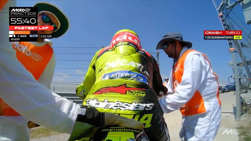 MotoGP, Di Giannantonio scivola nel venerdì di Austin
