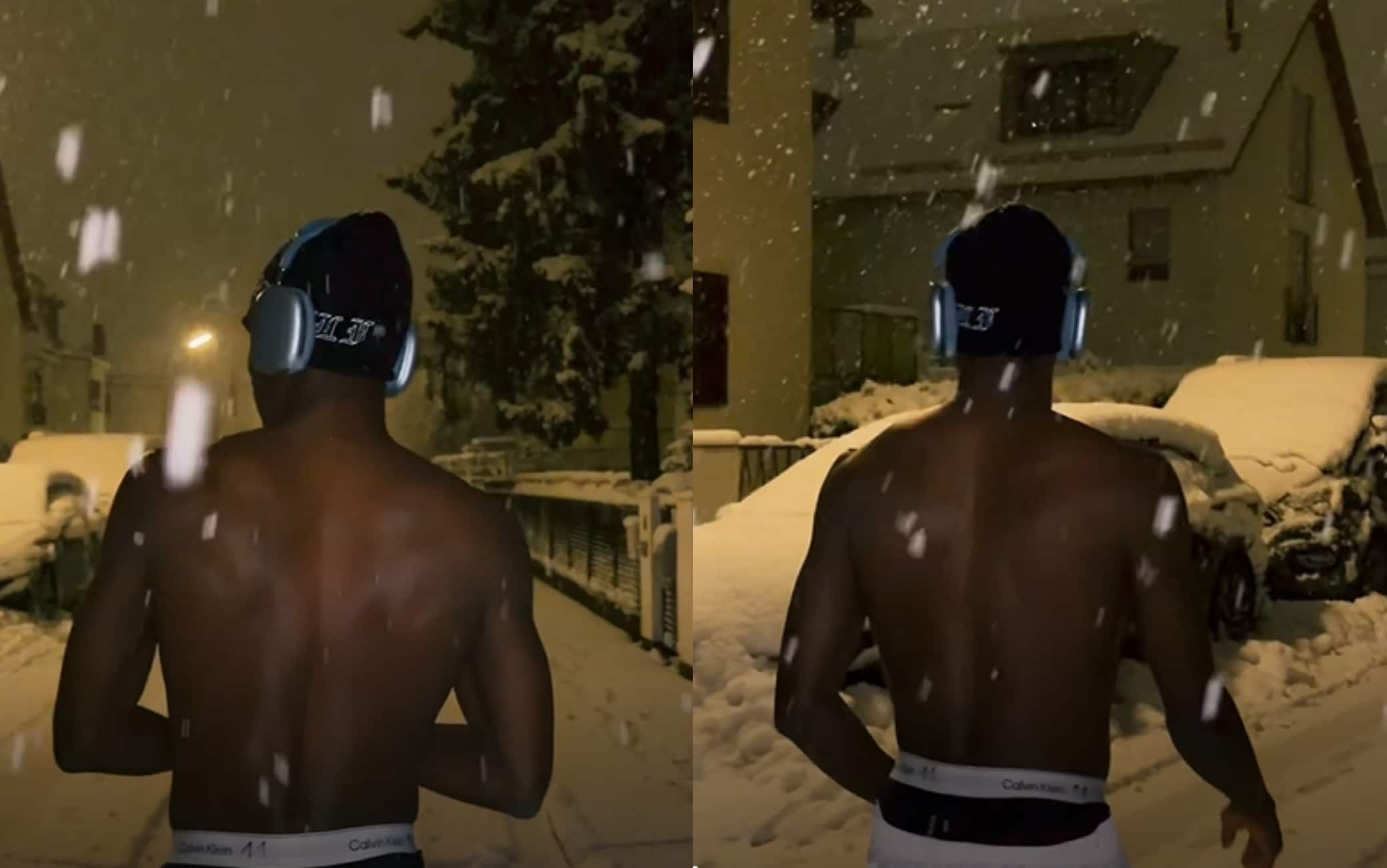 Nicolas Jackson scatena i social: allenamento a torso nudo nella neve di Monaco. VIDEO