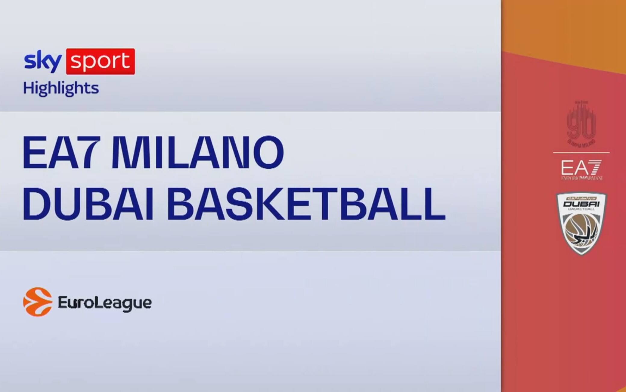 Olimpia Milano-Dubai 78-96: highlights Eurolega