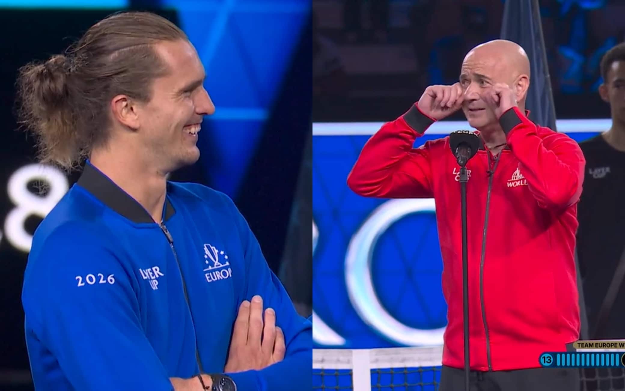 Agassi scherza con Zverev dopo la Laver Cup: "Con due Slam smetterai di lamentarti"