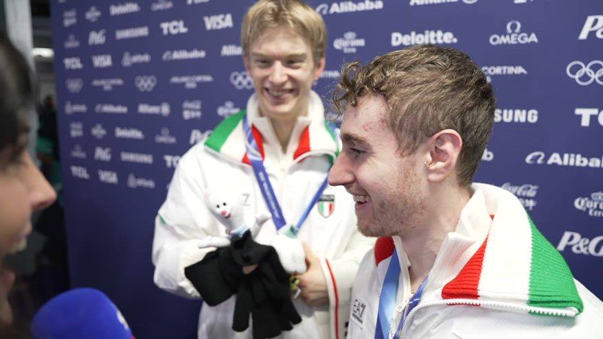 Team Event pattinaggio, la gioia dopo il bronzo