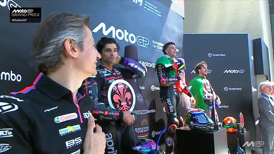 Mugello, la festa italiana sul podio con Bez e Pecco