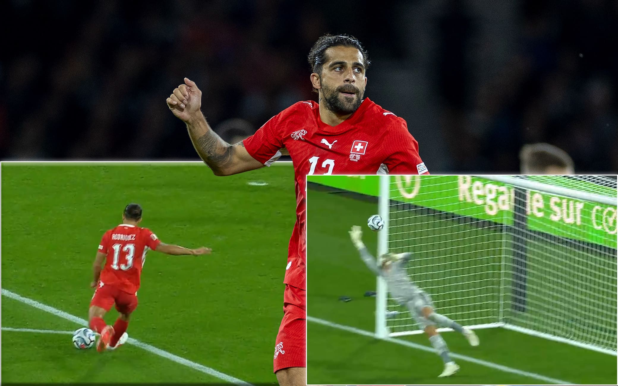 Ricardo Rodriguez, il gol su punizione in Scozia-Svizzera è perfetto. VIDEO
