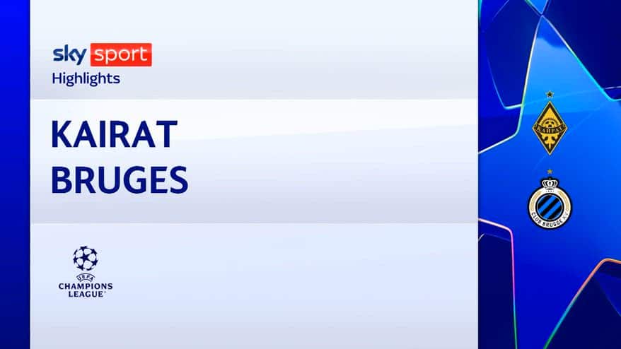 Kairat-Bruges 1-4: gol e highlights