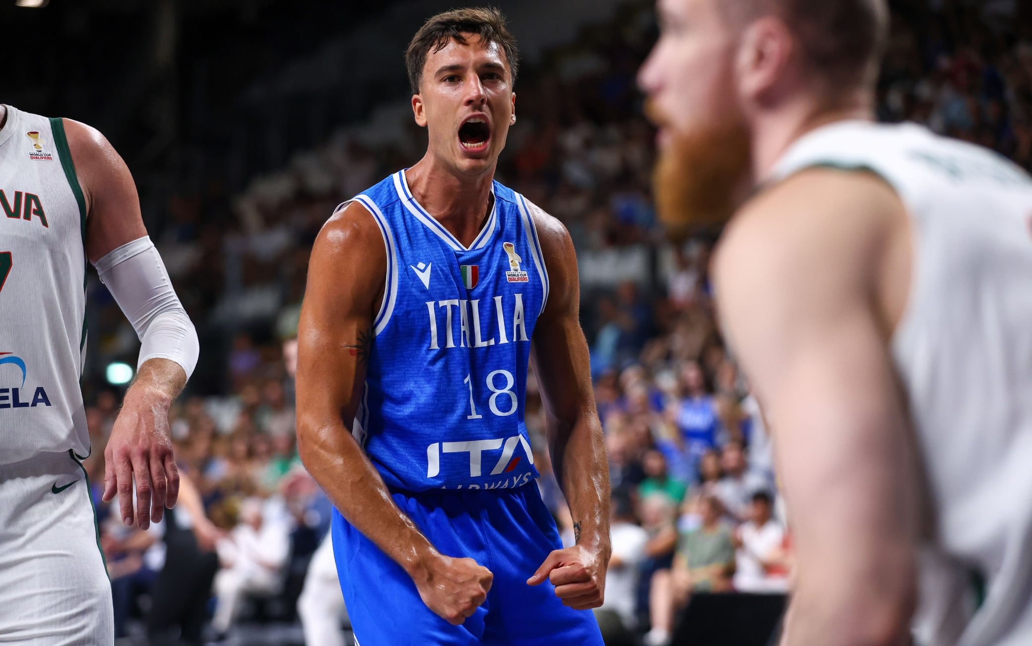 Italbasket, Spagnolo schiaccia e urla sopra la Lituania
