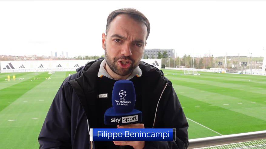 Real Madrid, l'allenamento alla vigilia del Manchester City