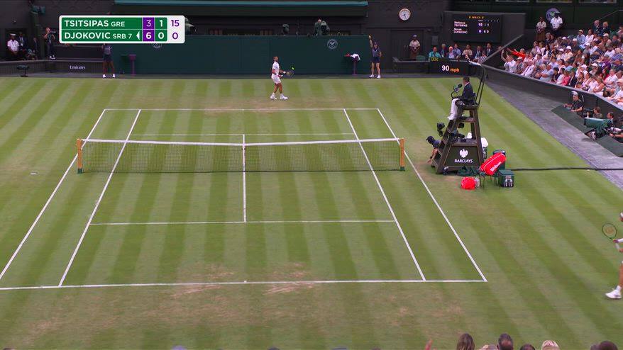Tsitsipas, dritto pazzesco: anche Djokovic applaude