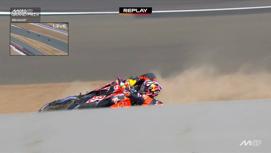 Bastianini, la sua gara a Silverstone finisce nella ghiaia