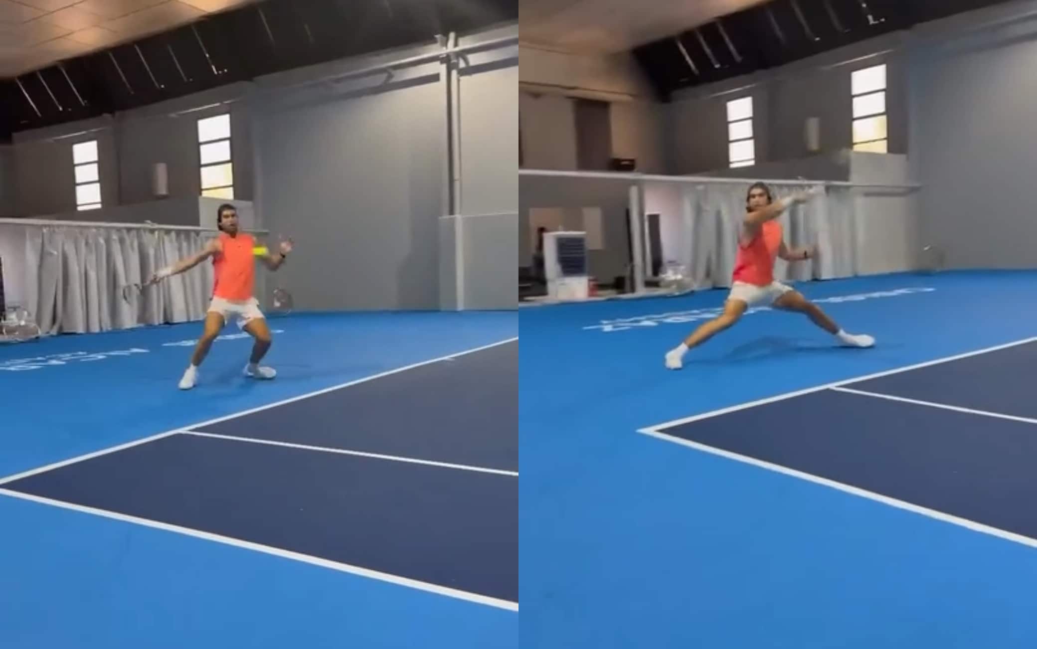 Alcaraz spinge in allenamento: il rientro si avvicina