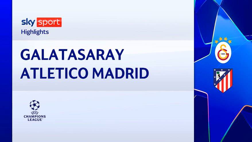 Galatasaray-Atletico Madrid 1-1: gol e highlights Champions