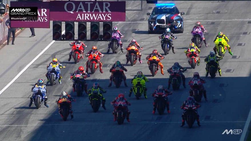 GP Austria, la partenza della gara della MotoGP