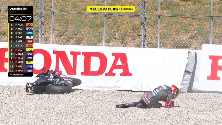 Bezzecchi cade in qualifica, Valentino Rossi reagisce così