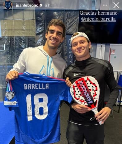 Nicolò Barella Juan Lebron Milano Premier Padel 