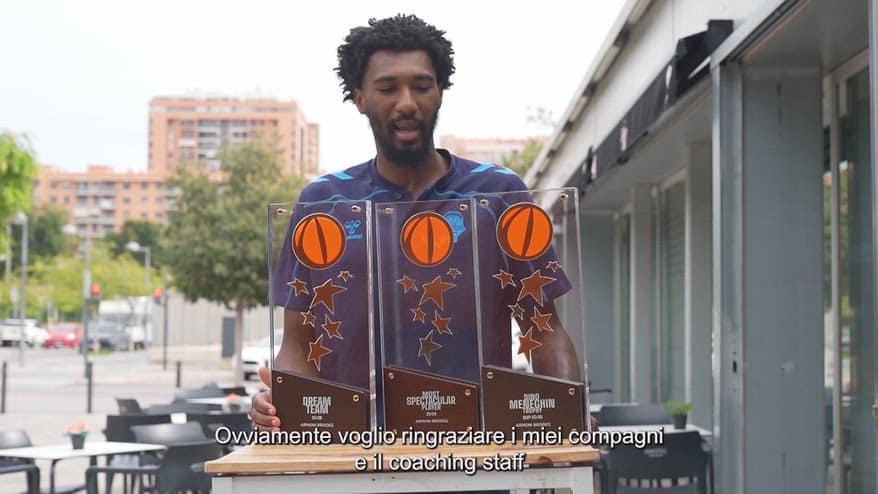 LBA Awards, Armoni Brooks mostra il suo "triplete" di premi