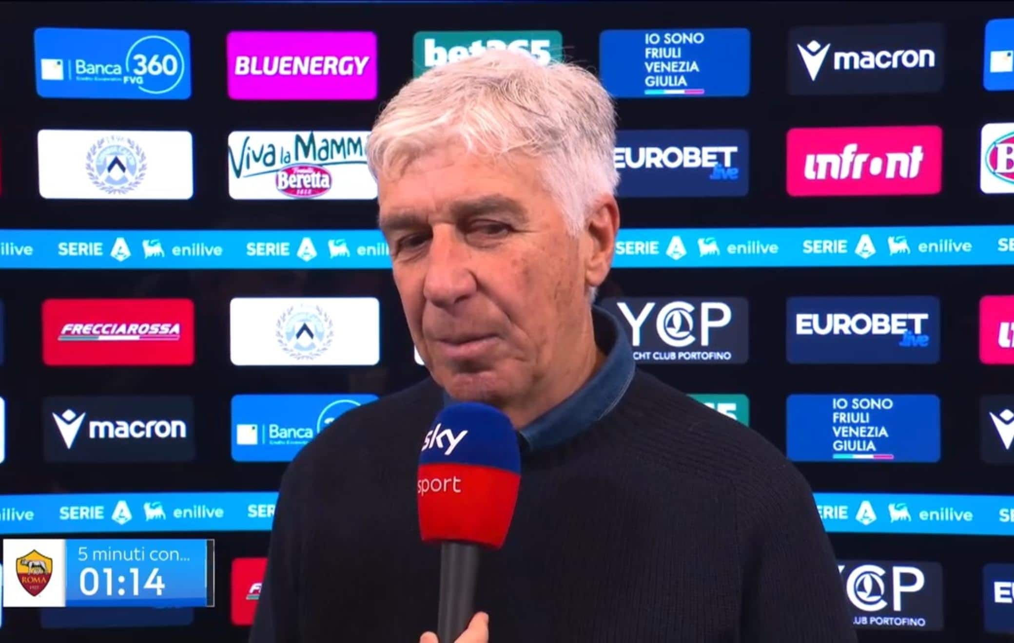 Udinese-Roma, Gasperini: "Serata sfortunata, Malen e Zaragoza ci aiuteranno"