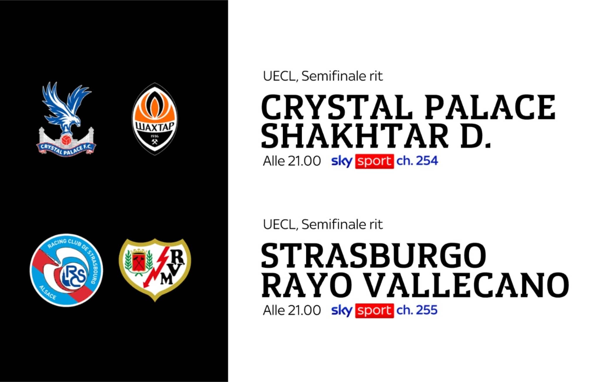 Conference League, il calendario e gli orari delle semifinali