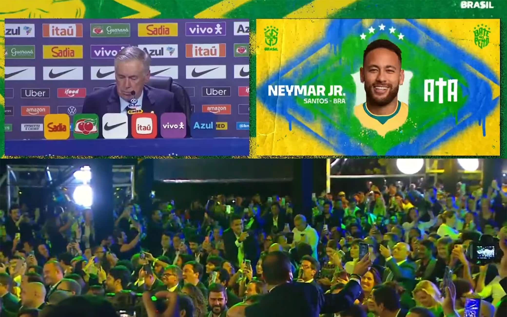 Brasile, Neymar convocato da Ancelotti ai Mondiali: il boato della sala stampa