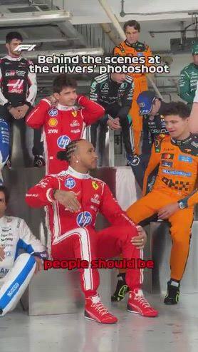 Piloti F1 in posa (e qualche difficoltà): foto d'inizio anno
