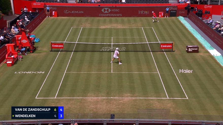 Van de Zandschulp, che punto: tweener lob con Wendelken