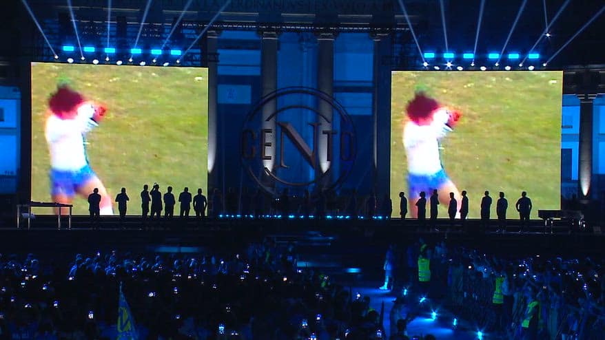Napoli, l'omaggio a Maradona durante la festa del centenario