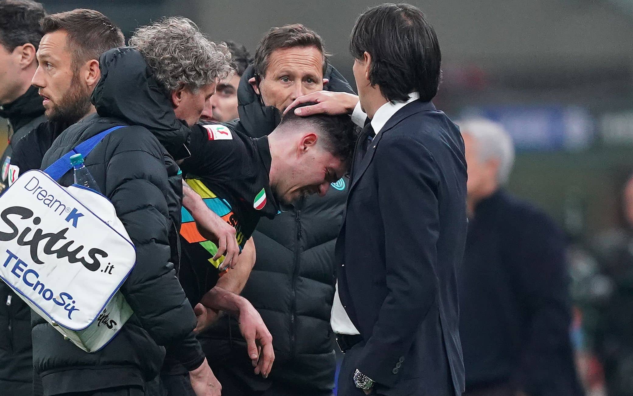 L'infortunio di Bastoni in Inter-Roma