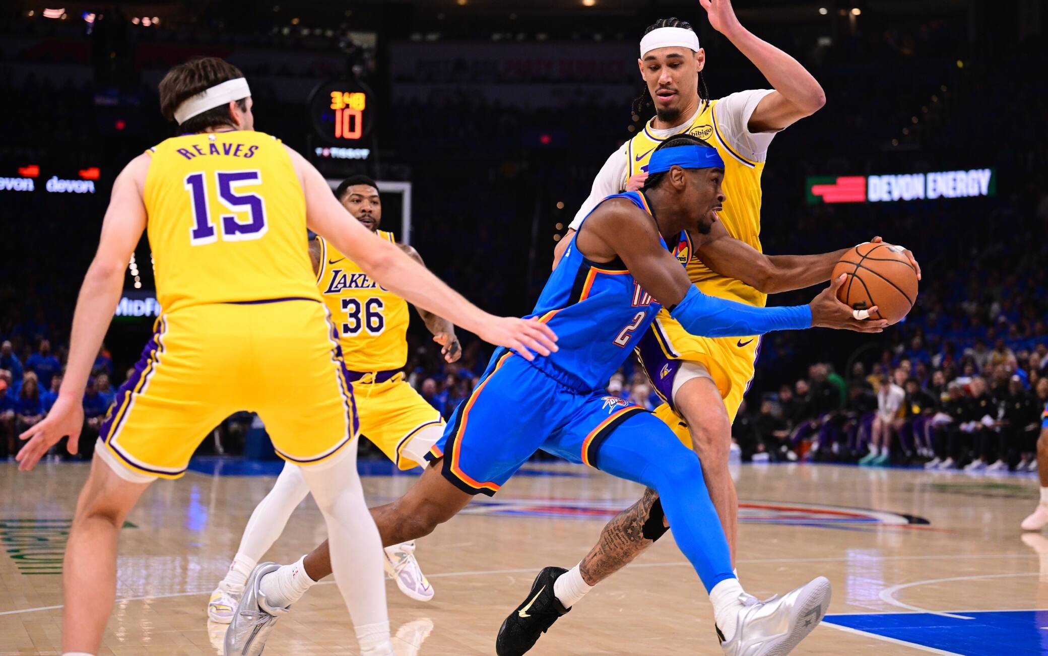  Playoff NBA, i risultati della notte: OKC travolge i Lakers, Detroit batte i Cavs