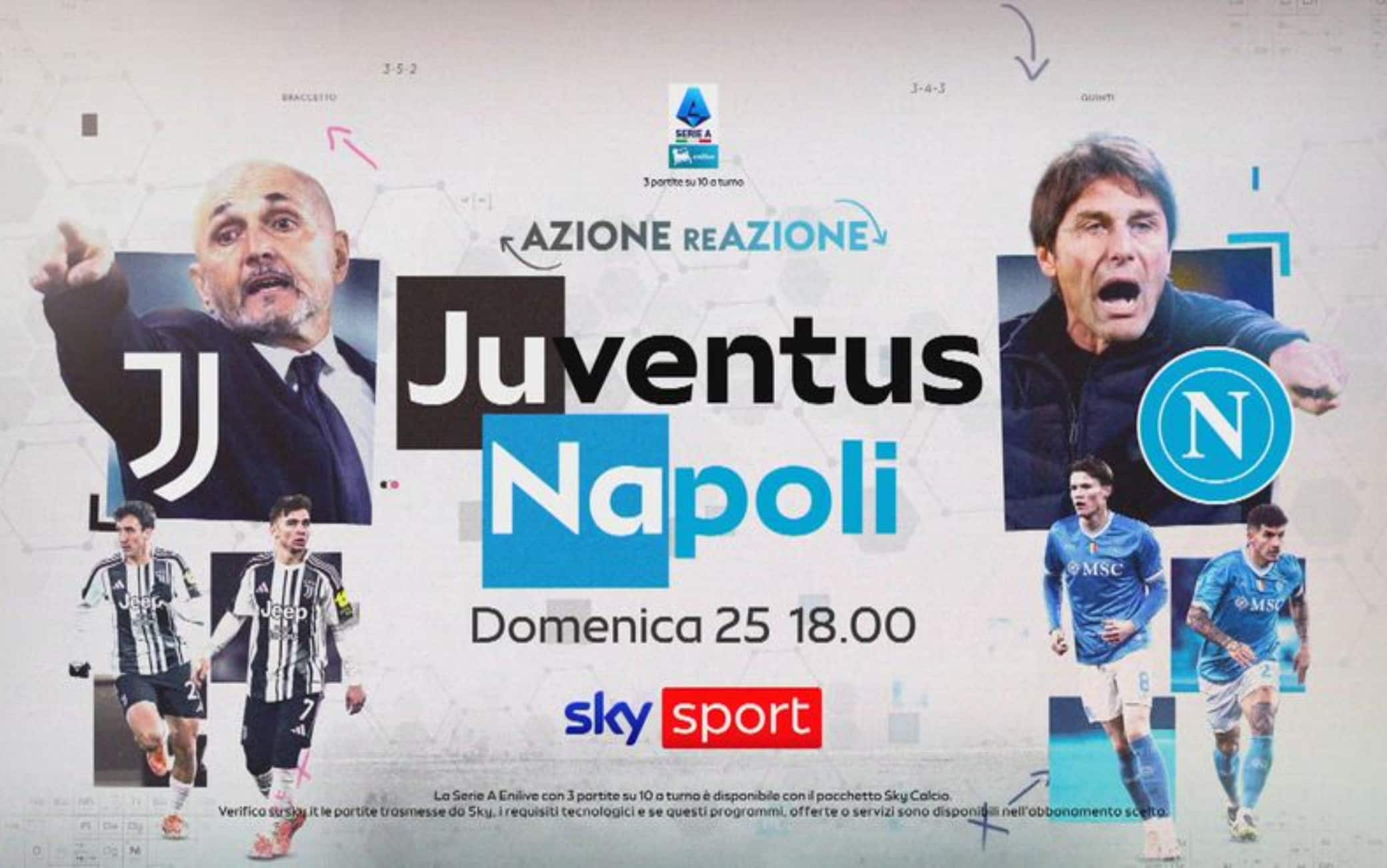 Juventus-Napoli, dove vedere la partita in tv: gli orari