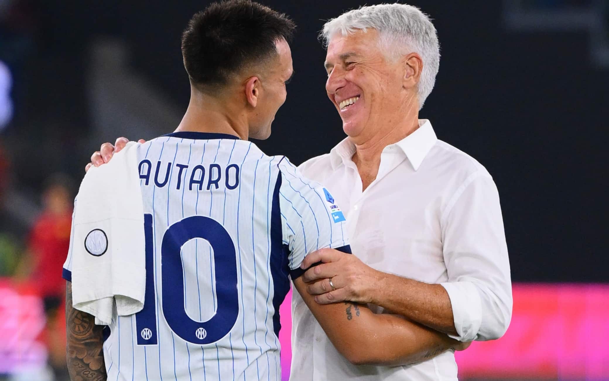 Gasperini, abbraccio con Lautaro dopo Roma-Inter: "Gli ho detto di smetterla di segnarmi"