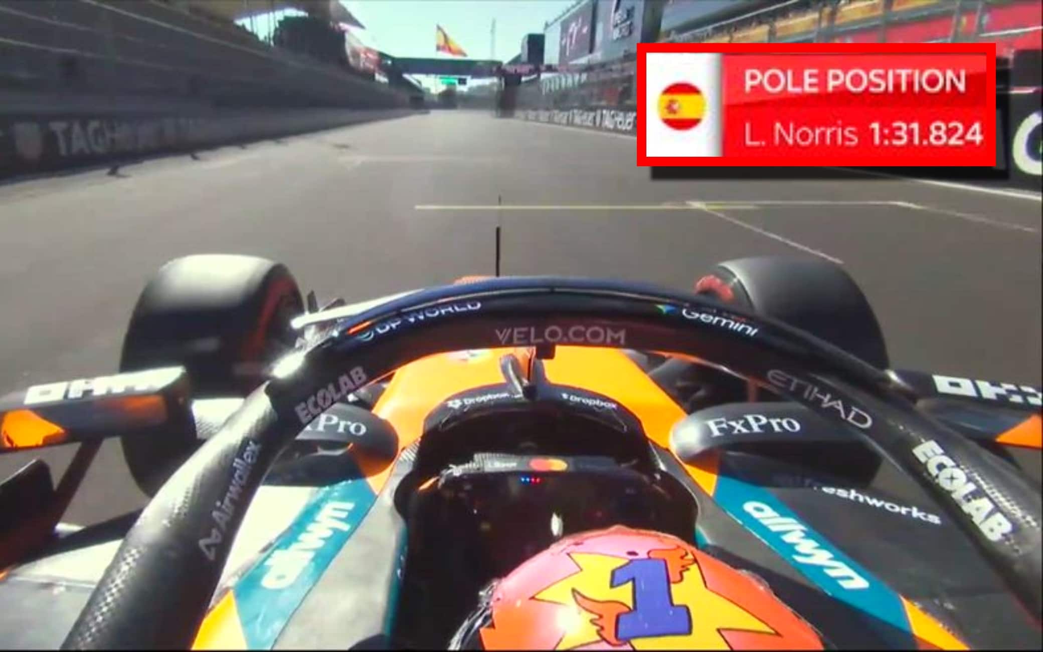 F1, on-board Norris: il giro della pole McLaren dalla prospettiva di Lando. VIDEO