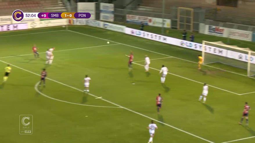 Samb, Candellori si inventa un gol strepitoso col Pontedera