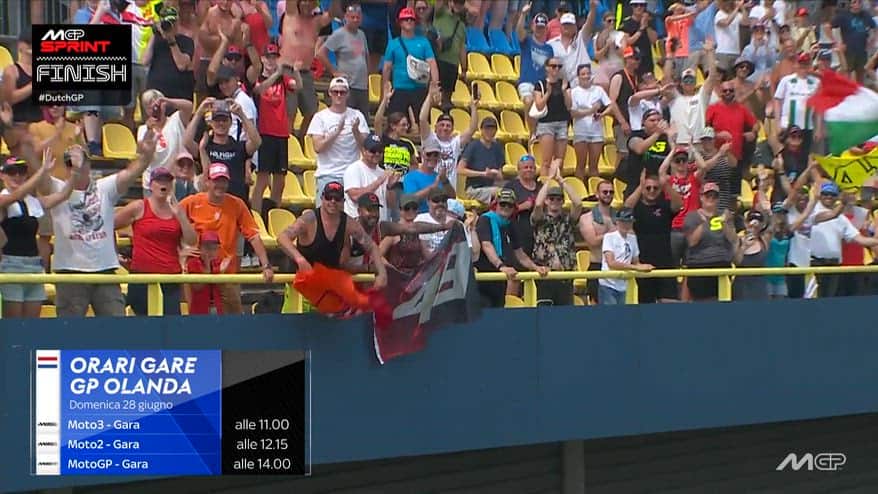 Assen, Diggia saluta dei tifosi "speciali" dopo la Sprint