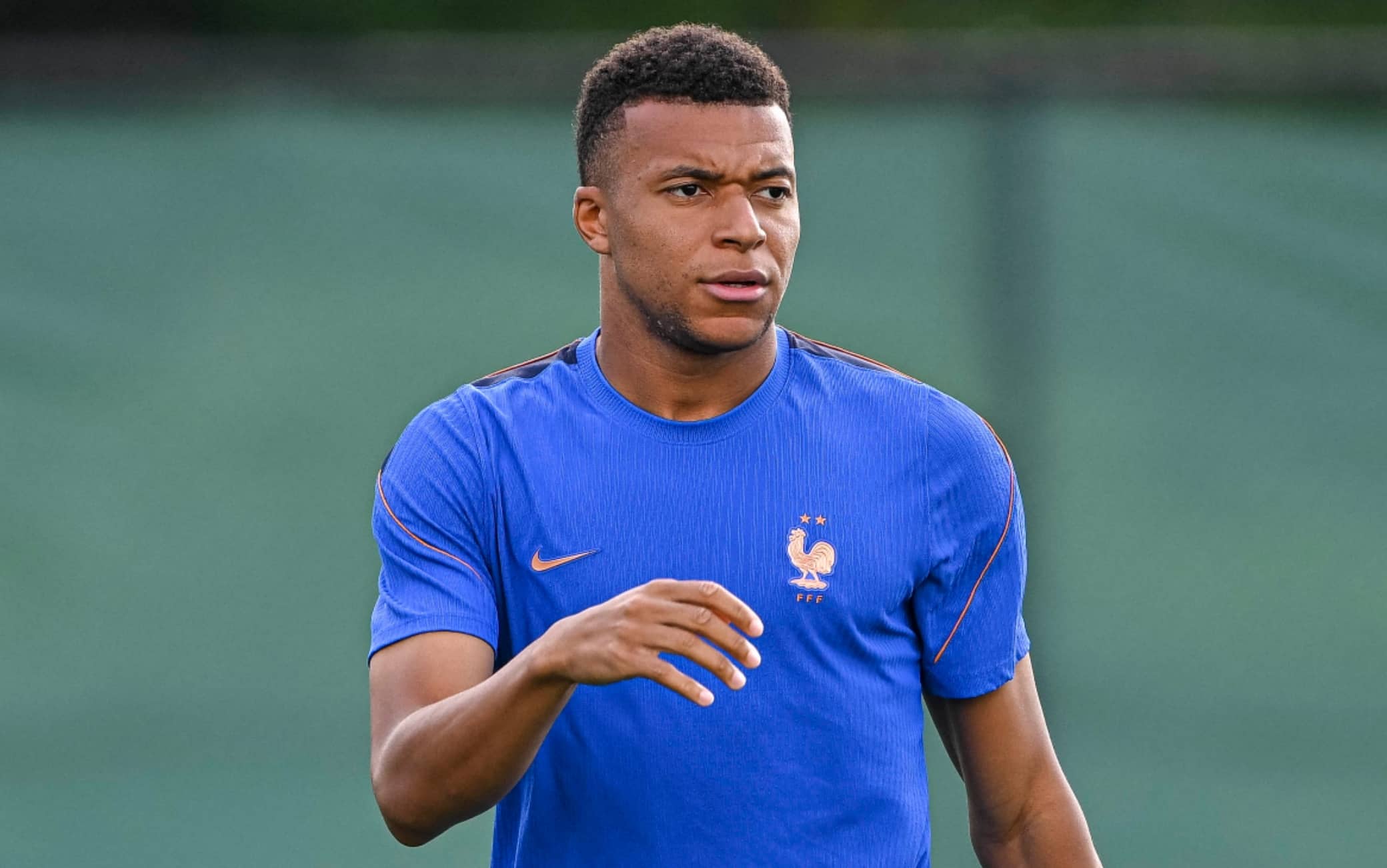 Mbappé durante una partita della Francia