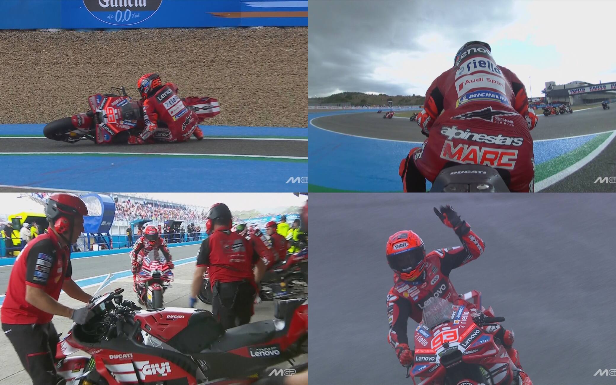MotoGP, Sprint folle a Jerez: diluvio, cadute e cambi moto. RICOSTRUZIONE
