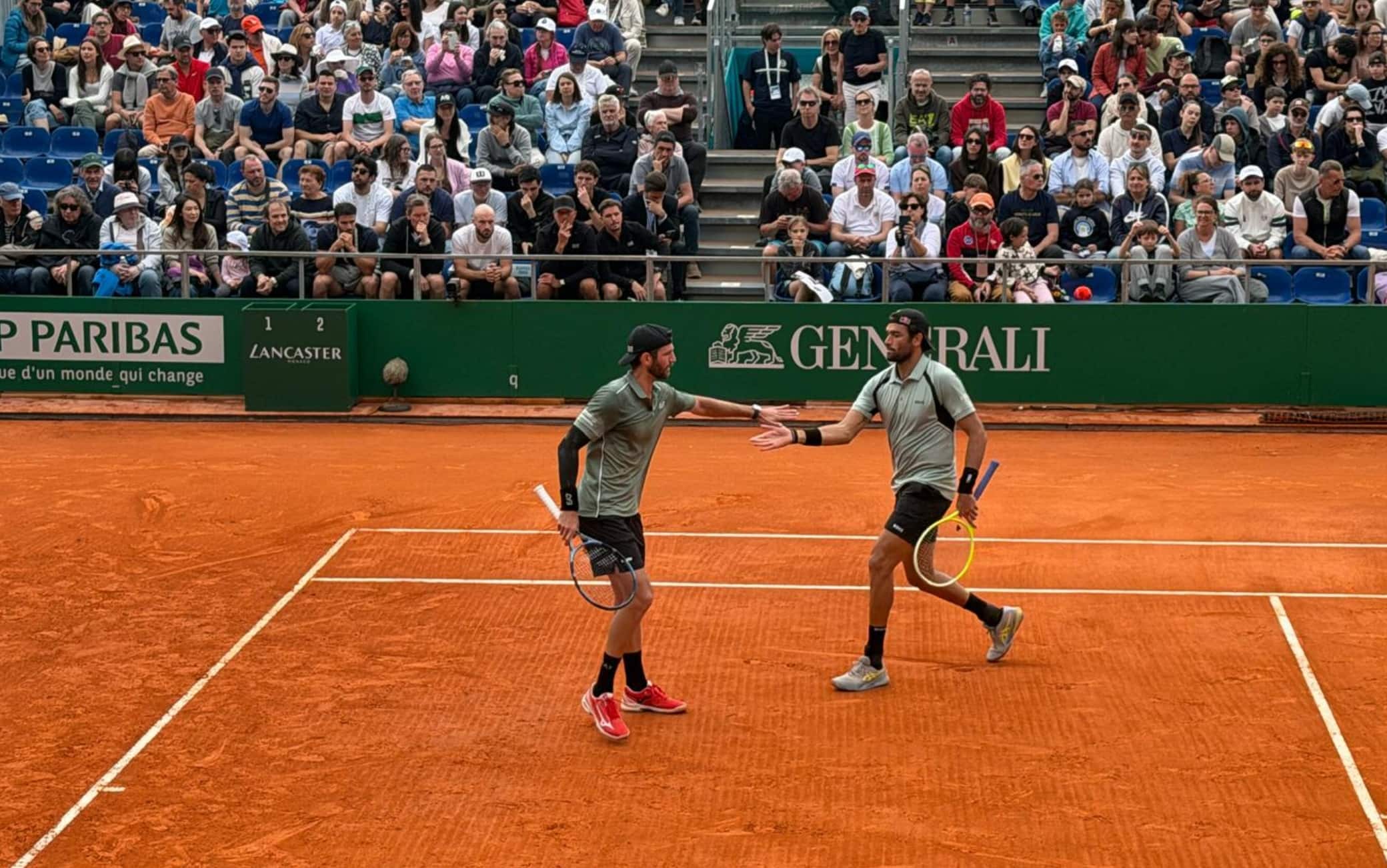 Berrettini/Vavassori al 2° turno all'Atp Monte-Carlo: battuti De Minaur e Norrie