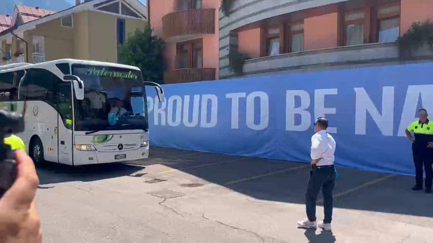 Napoli arrivato in ritiro a Dimaro: l'accoglienza dei tifosi