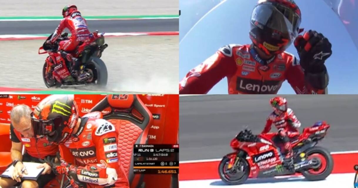 Bagnaia nervoso nelle prove libere MotoGP al Mugello. VIDEO | Sky Sport