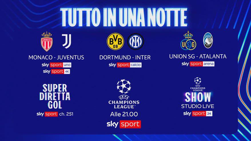 Champions League, "Tutto in una notte": mercoledì su Sky