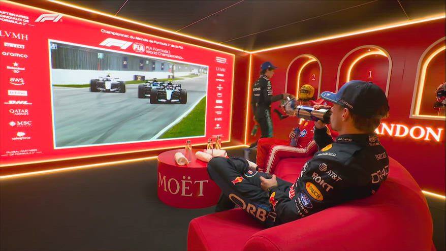 Antonelli, Hamilton e Verstappen:il retropodio a Montreal