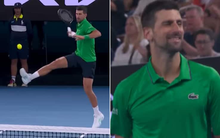 Djokovic, dritto in salto e punto contro Martinez agli Australian Open. VIDEO