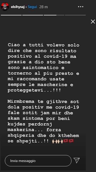 Il messaggio di Hysaj