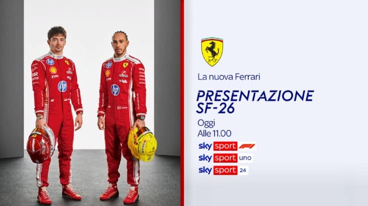 F1, Ferrari SF-26 di Hamilton e Leclerc: presentazione a Fiorano in diretta live