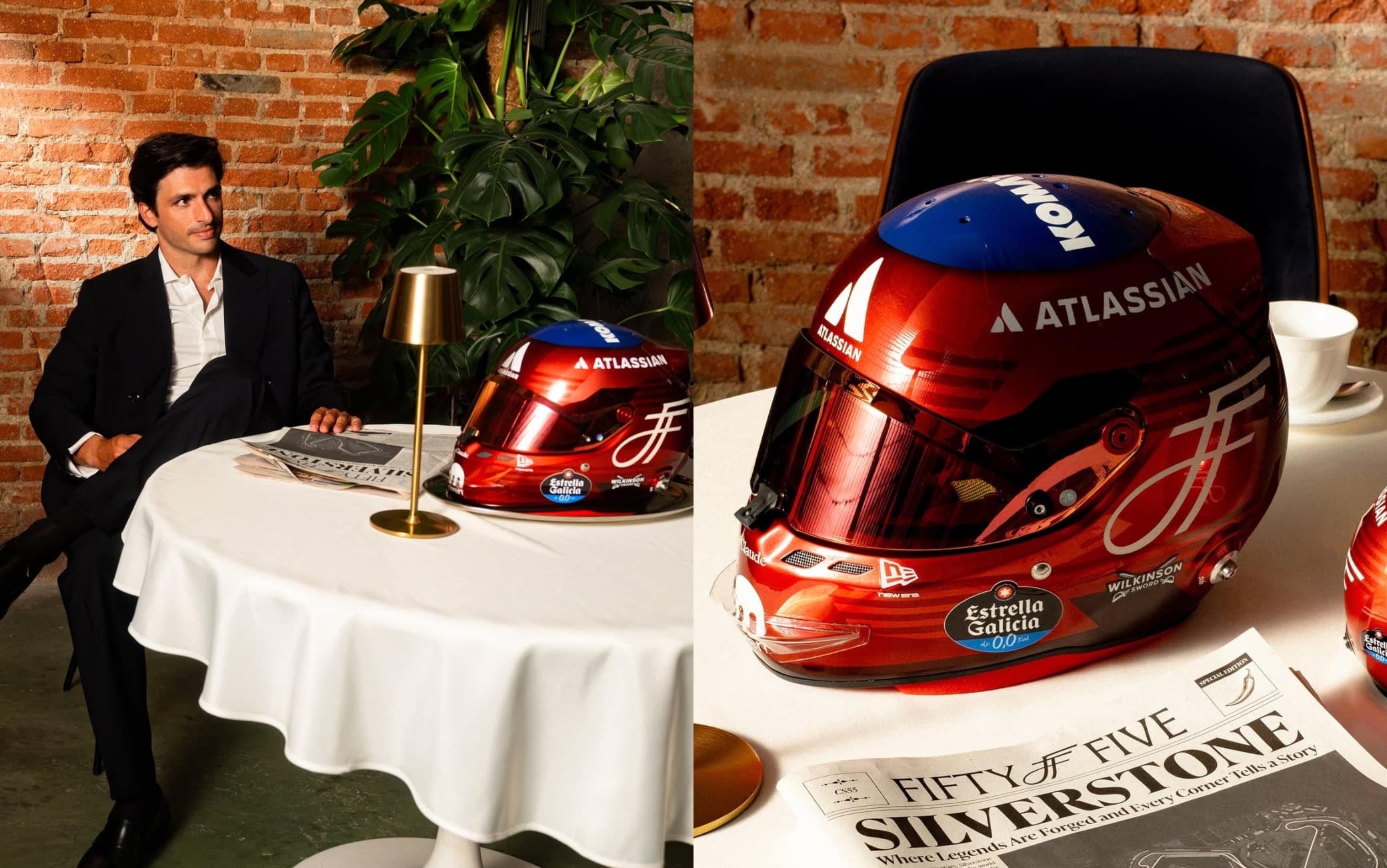 F1, Sainz col nuovo casco a Silverstone: è ispirato al suo numero e alla cultura inglese