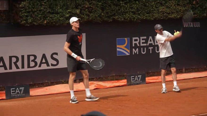 Sinner, l'ultimo allenamento prima del match con Ofner