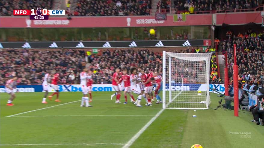 Il difensore del Nottingham diventa portiere e para: espulso